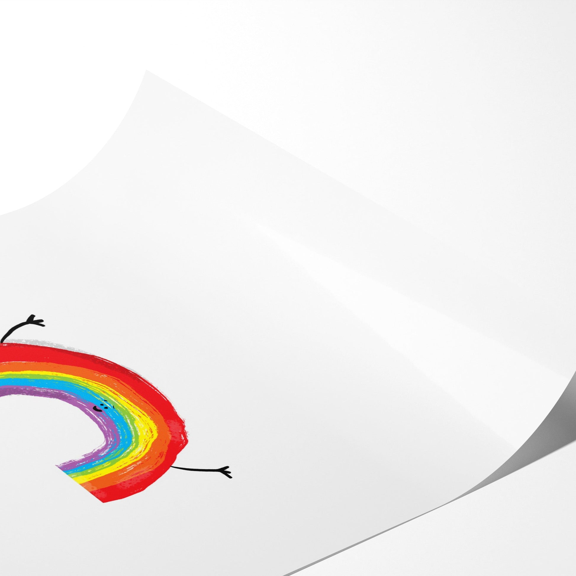 Happy Rainbow Wall Art Print for Children's Rooms