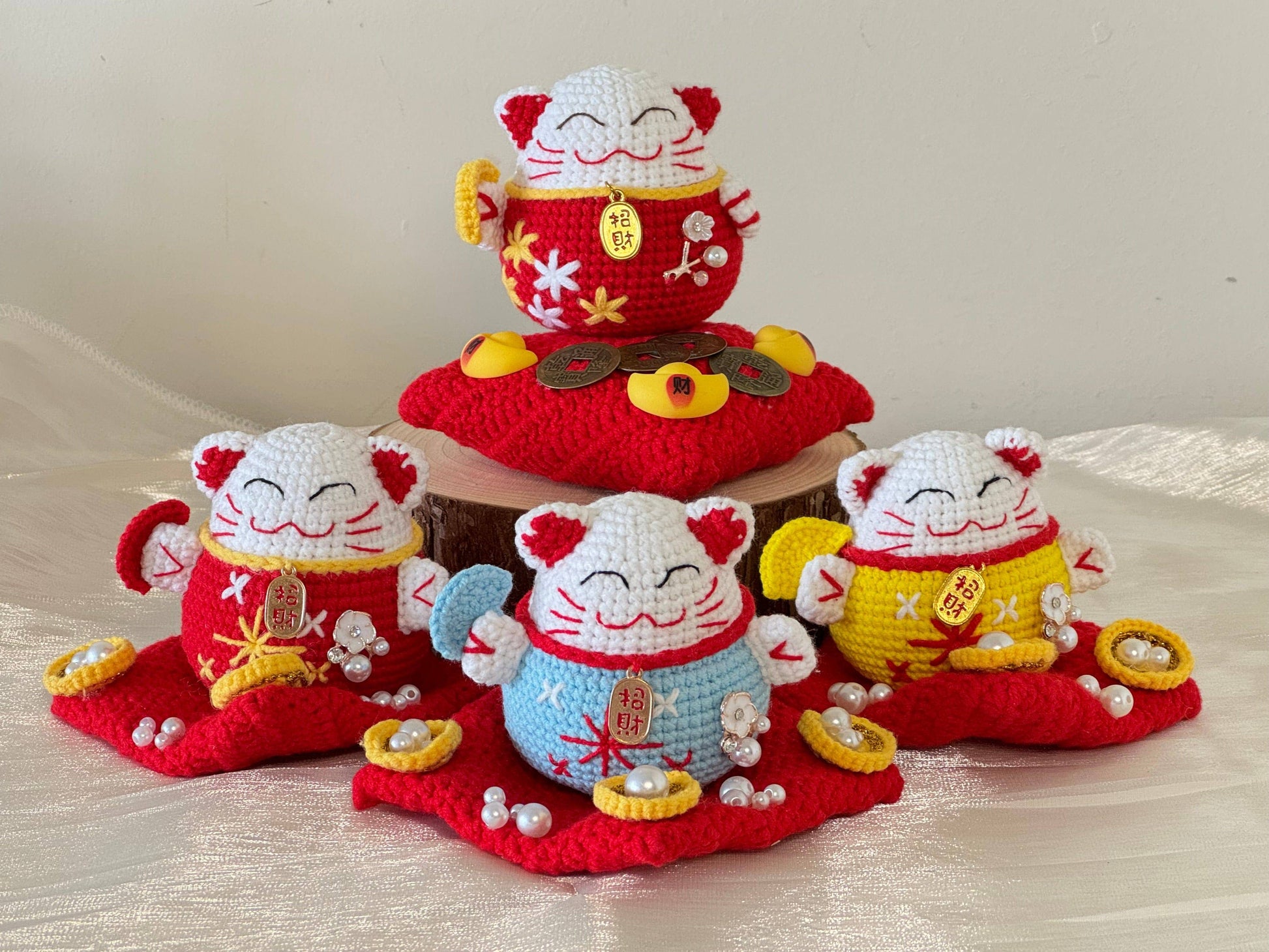 Lucky Cat Crochet Collection Adorable Fortune Feline Family