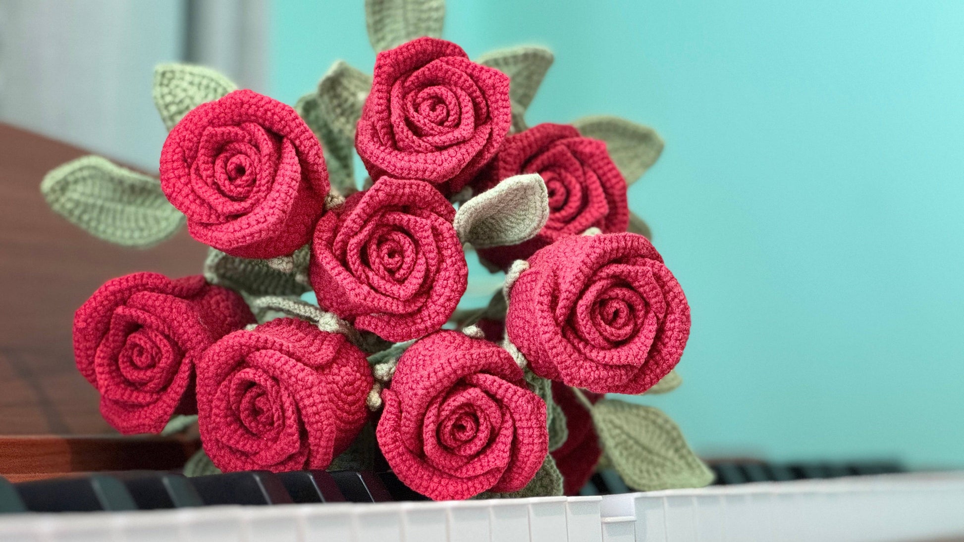 Handmade Crochet Rose Bouquet - Everlasting Flowers That Never Fade