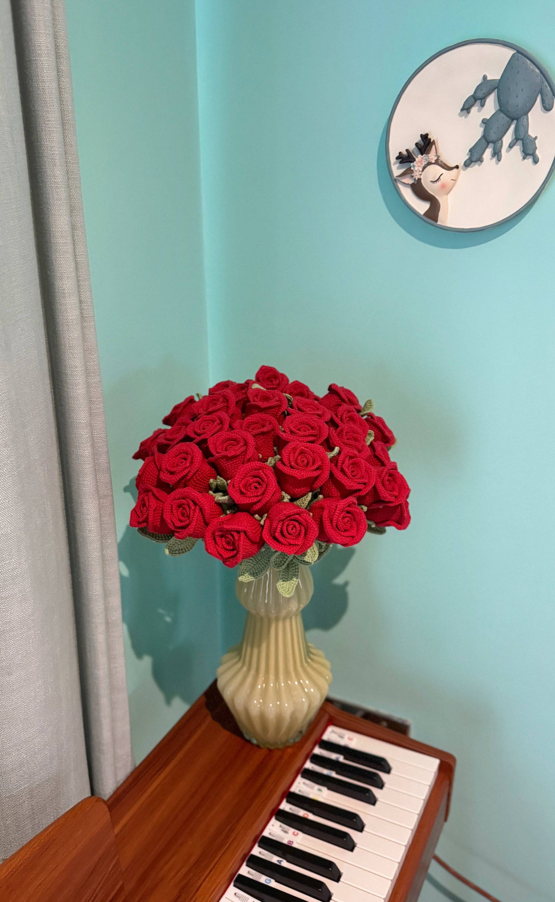 Handmade Crochet Rose Bouquet - Everlasting Flowers That Never Fade