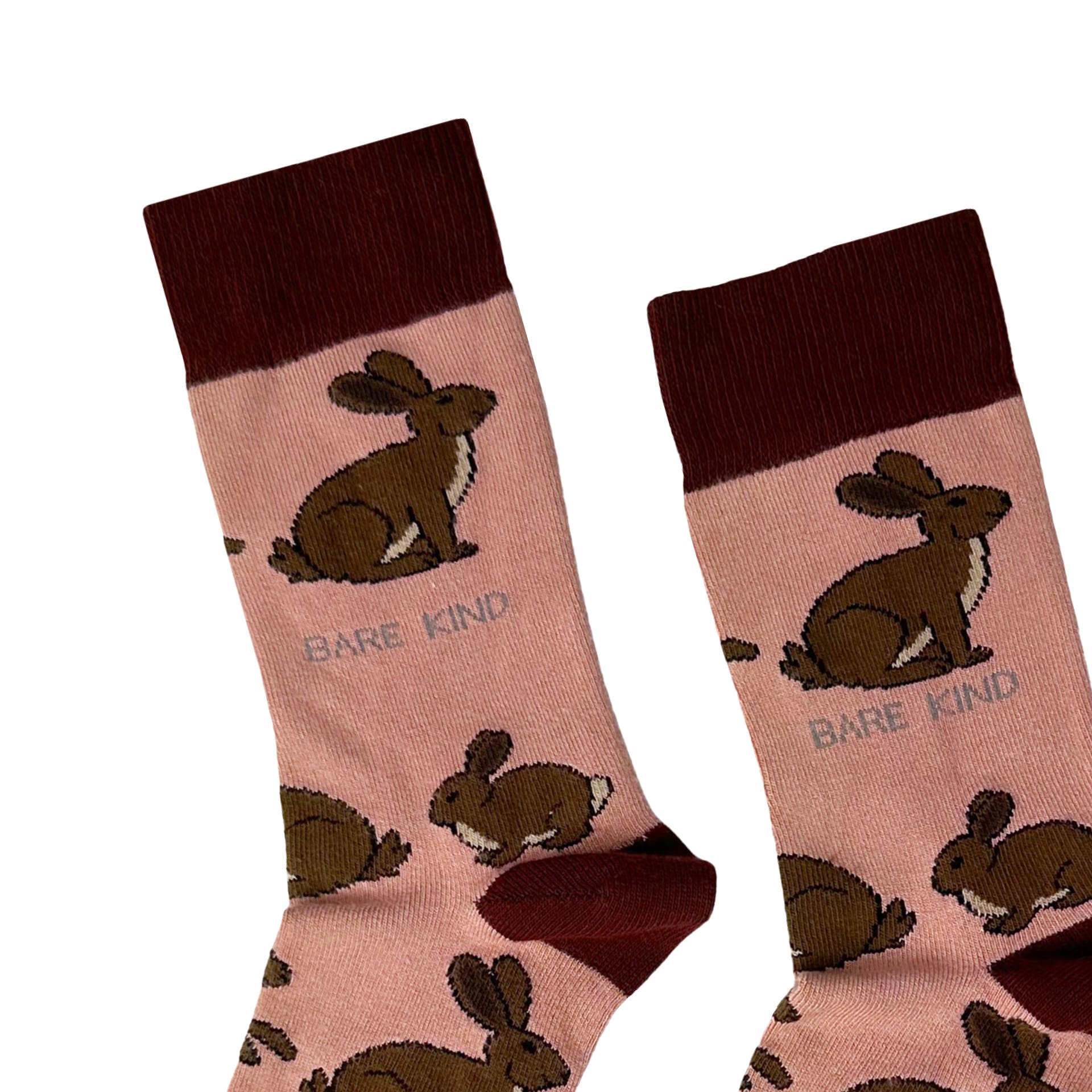 Save the Hares Bamboo Socks in Pink