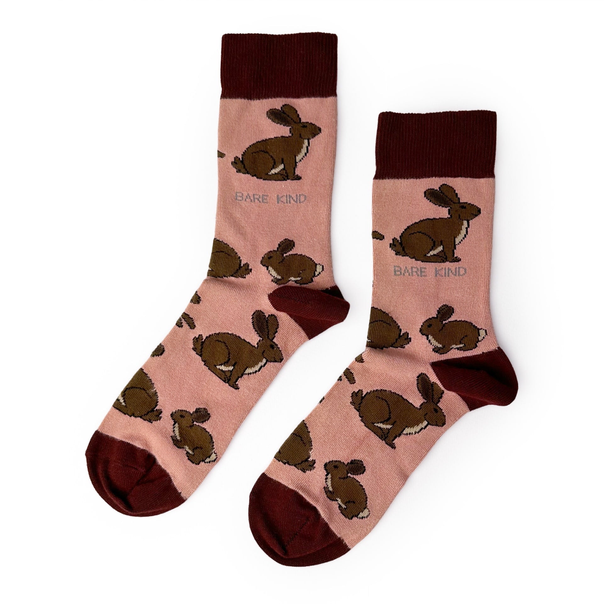 Save the Hares Bamboo Socks in Pink