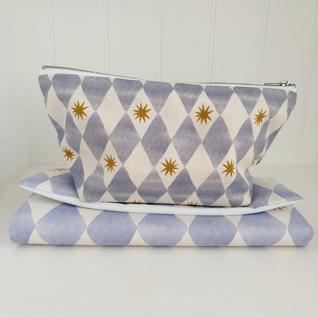 Nappy Wallet - Blue Harlequin