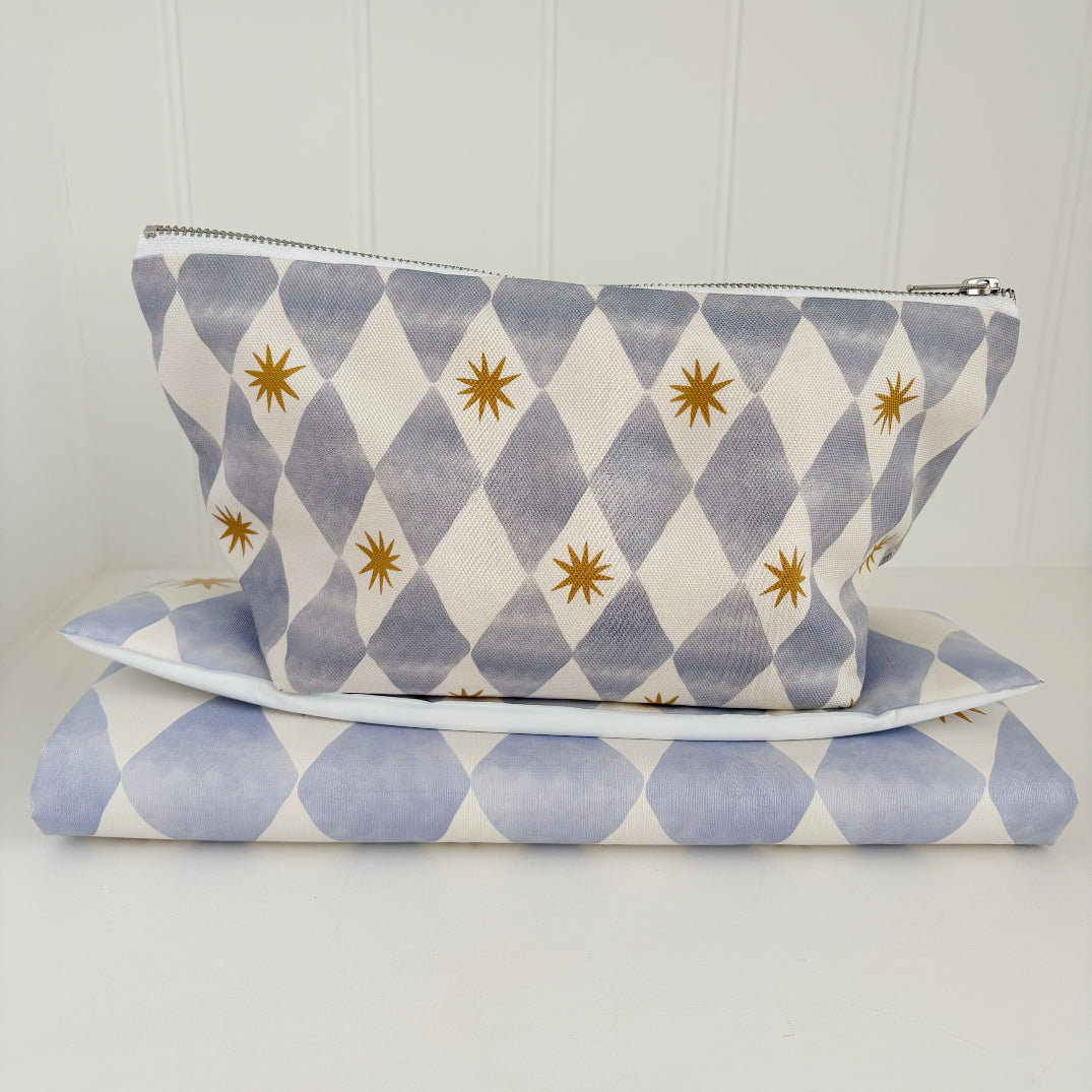 Nappy Wallet - Blue Harlequin