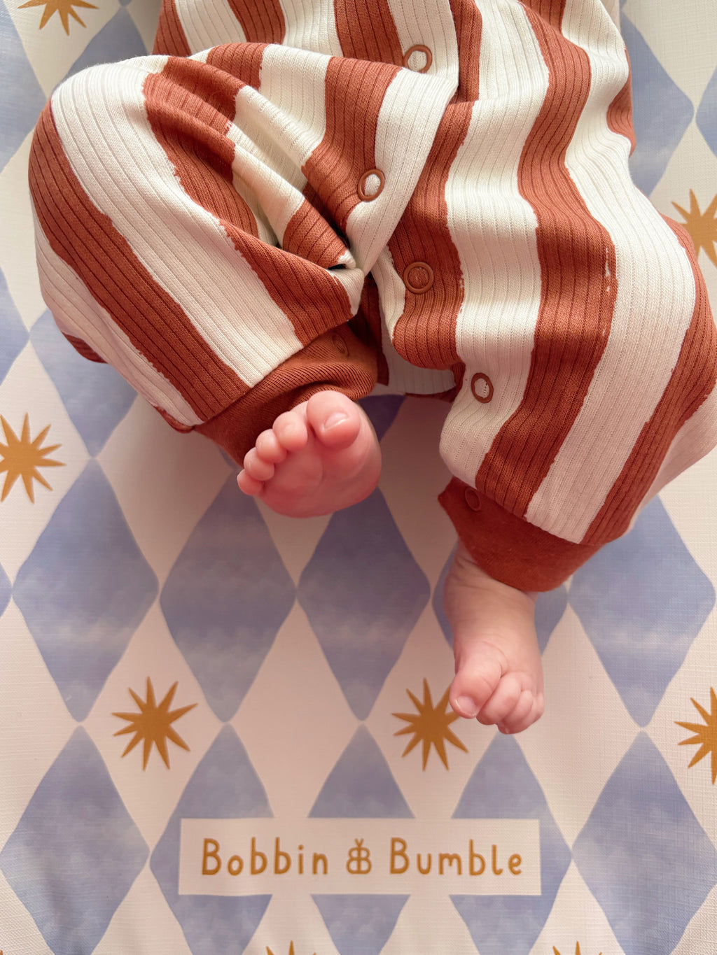 Travel Changing Mat - Blue Harlequin