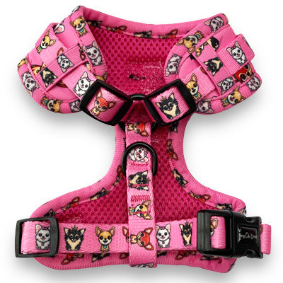 Signature Pink Chihuahua Print Small Dog Harness