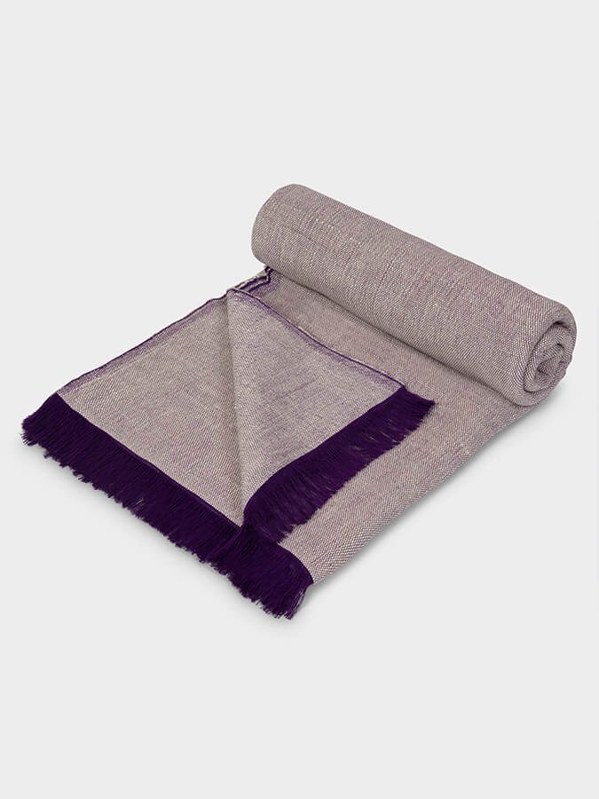 Organic Cotton Two Toned Yoga Blanket