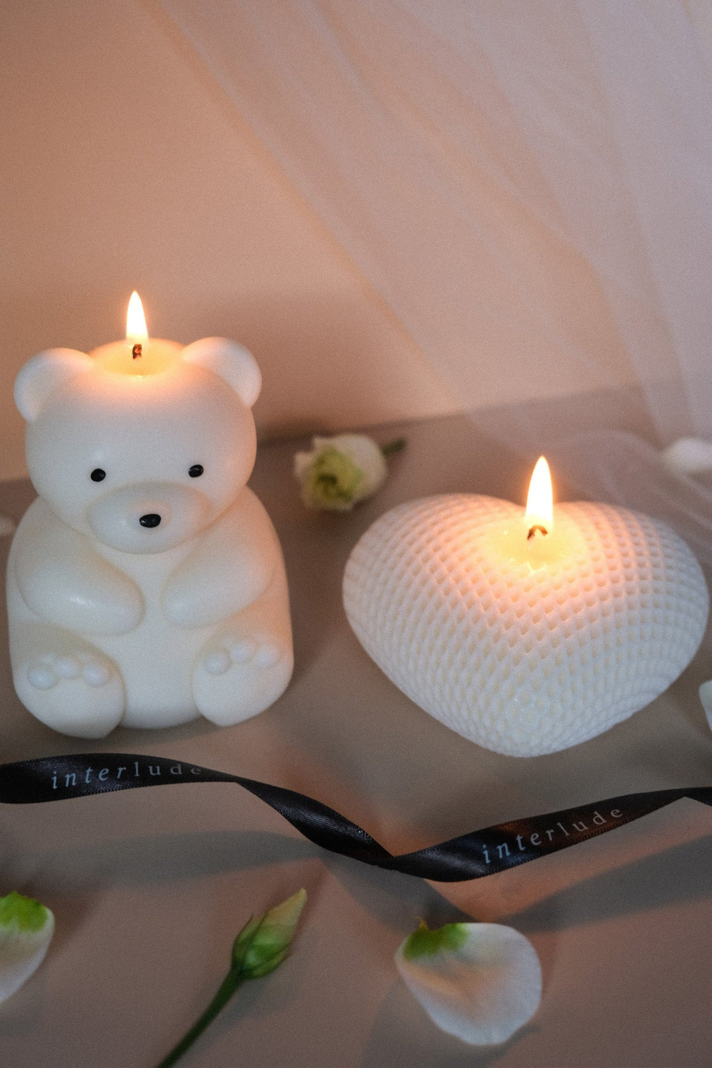 Heart Shaped Peony Soy Candle