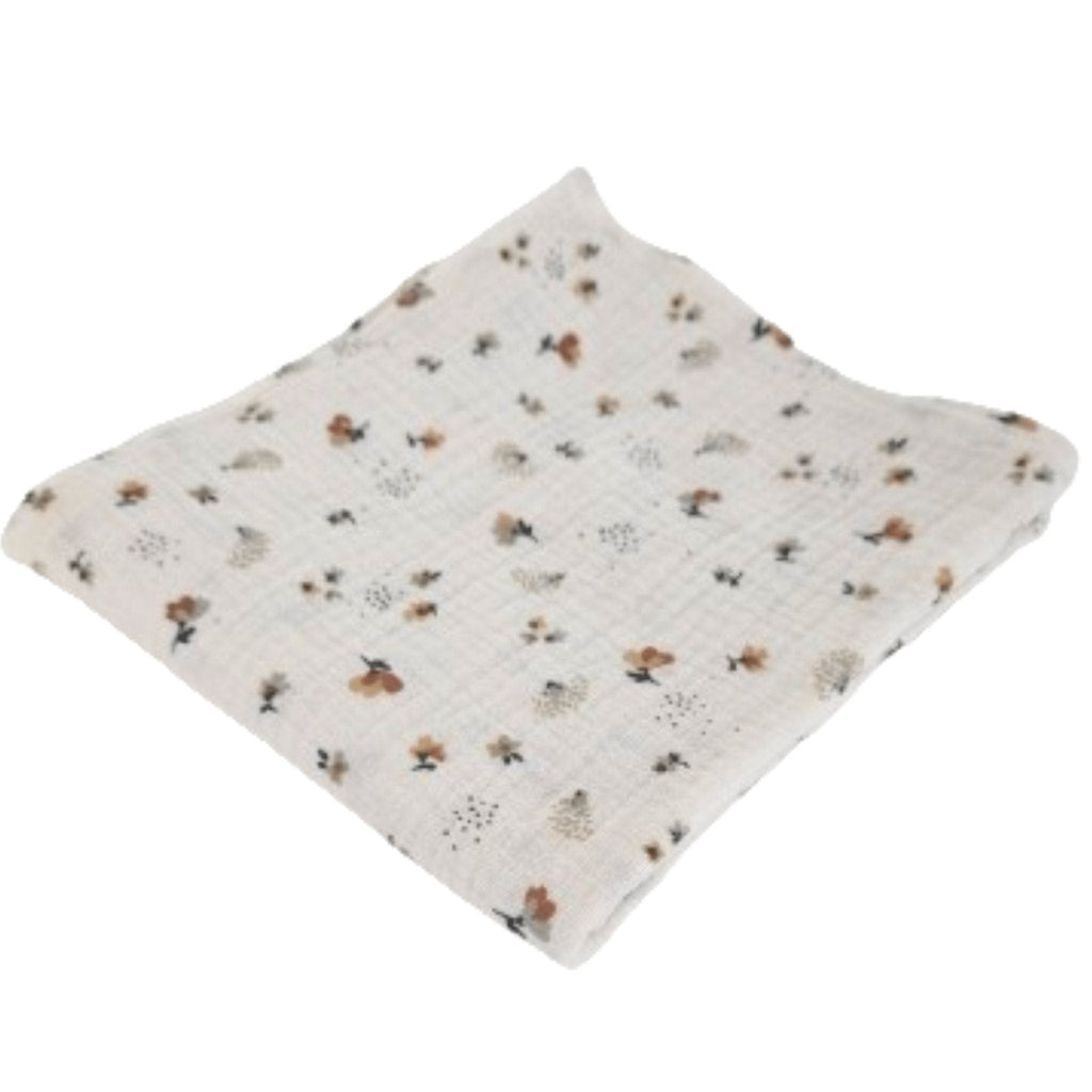 Hedgehog and Garden Muslin Blanket