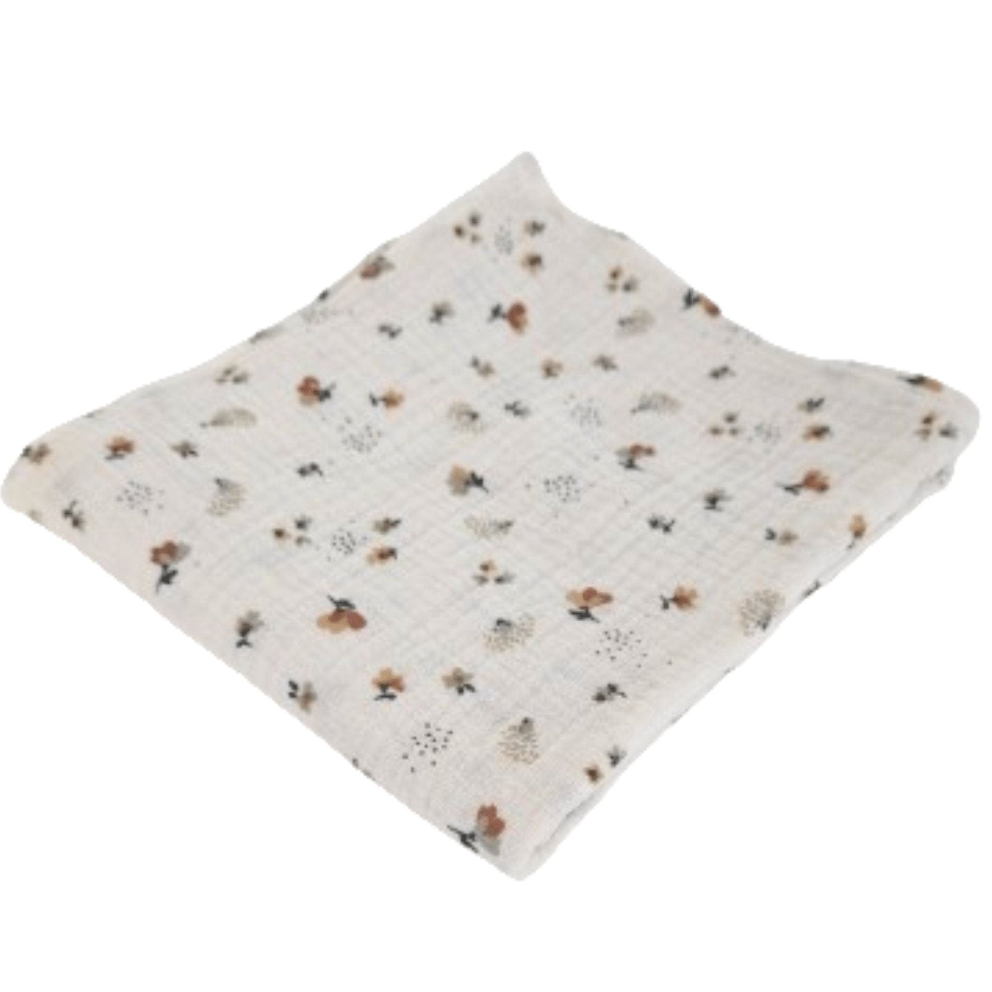 Hedgehog and Garden Muslin Blanket
