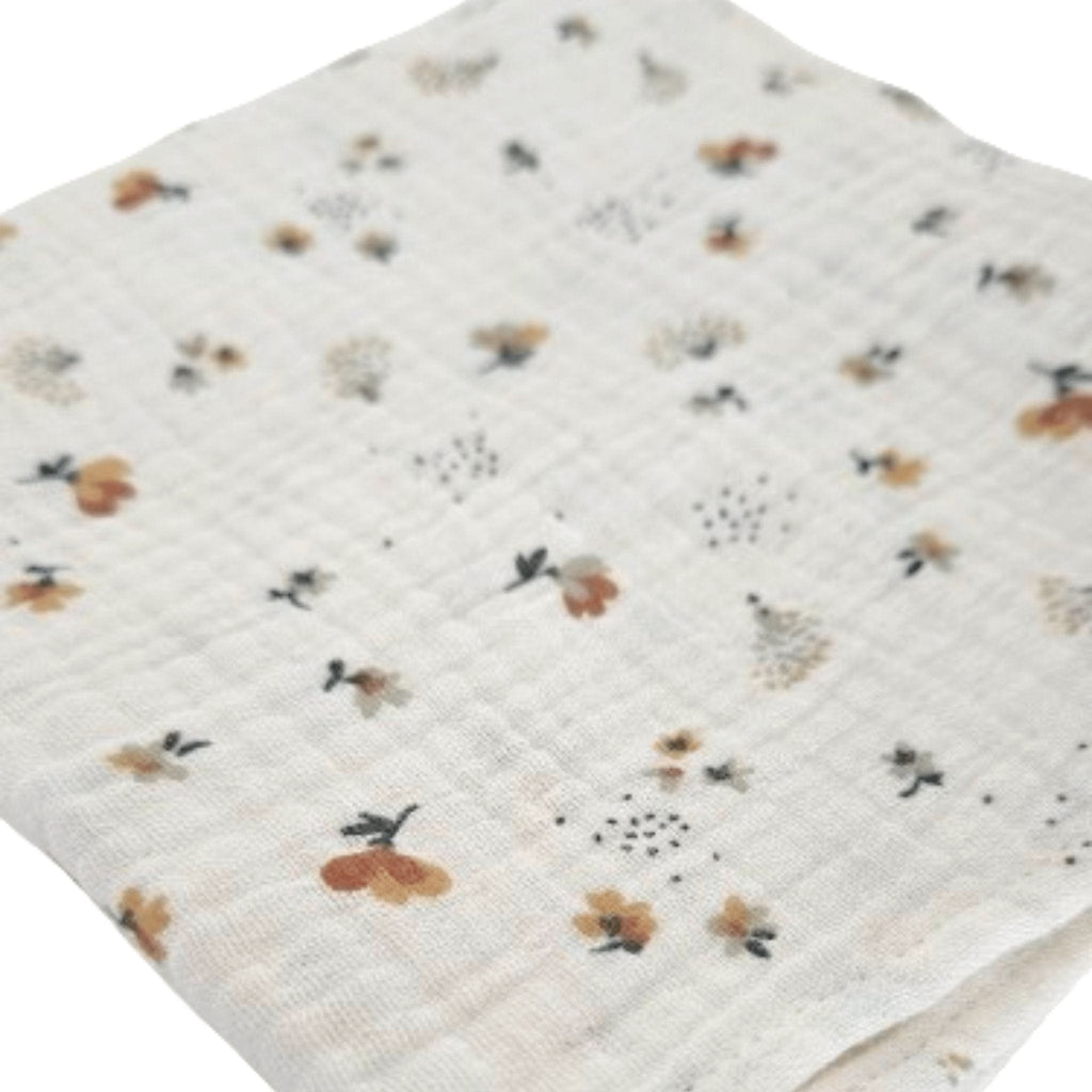 Hedgehog and Garden Muslin Blanket