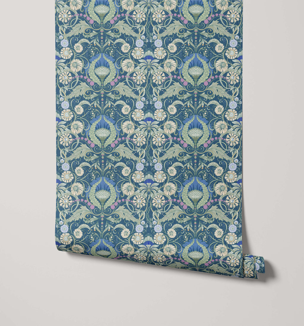 Art Nouveau Floral Wallpaper
