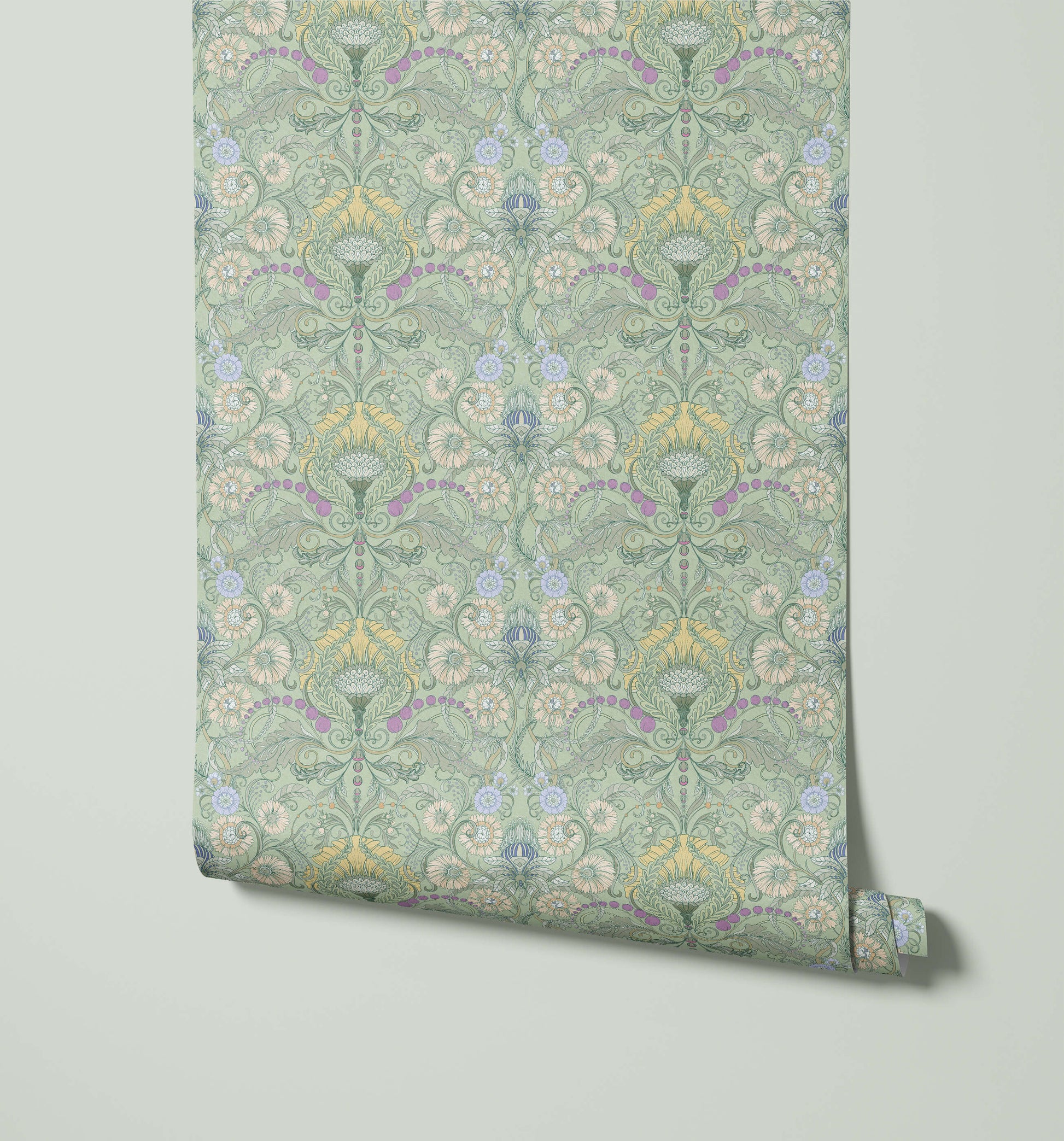Art Nouveau Floral Wallpaper