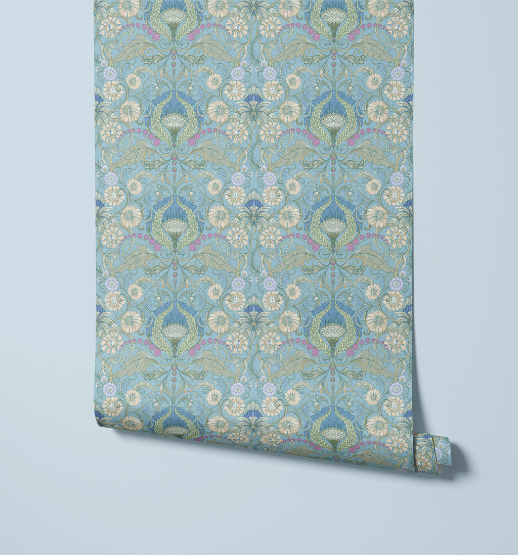 Art Nouveau Floral Wallpaper