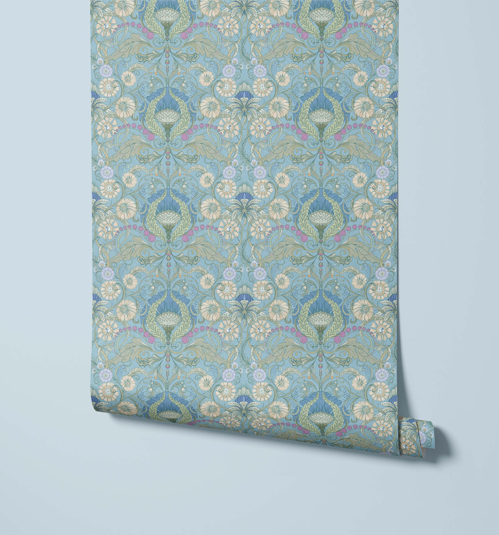 Art Nouveau Floral Wallpaper