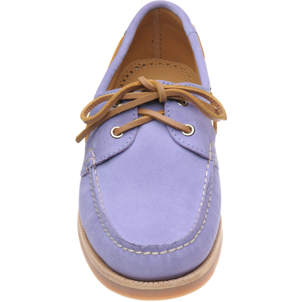 Cordelia Ladies Rubber Soled Deck Shoes in Lilac Suede