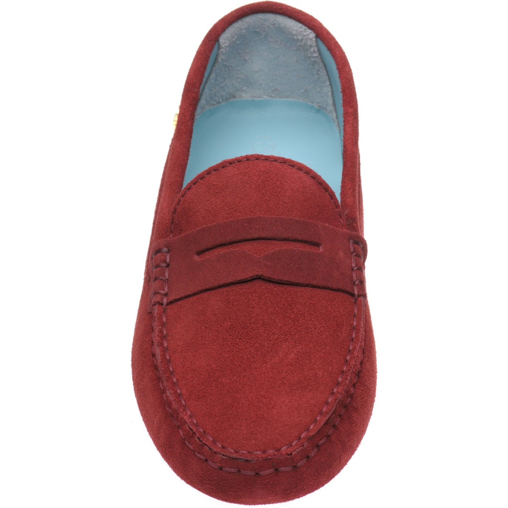 Louisa Ladies Burgundy Suede Driving Moccasins