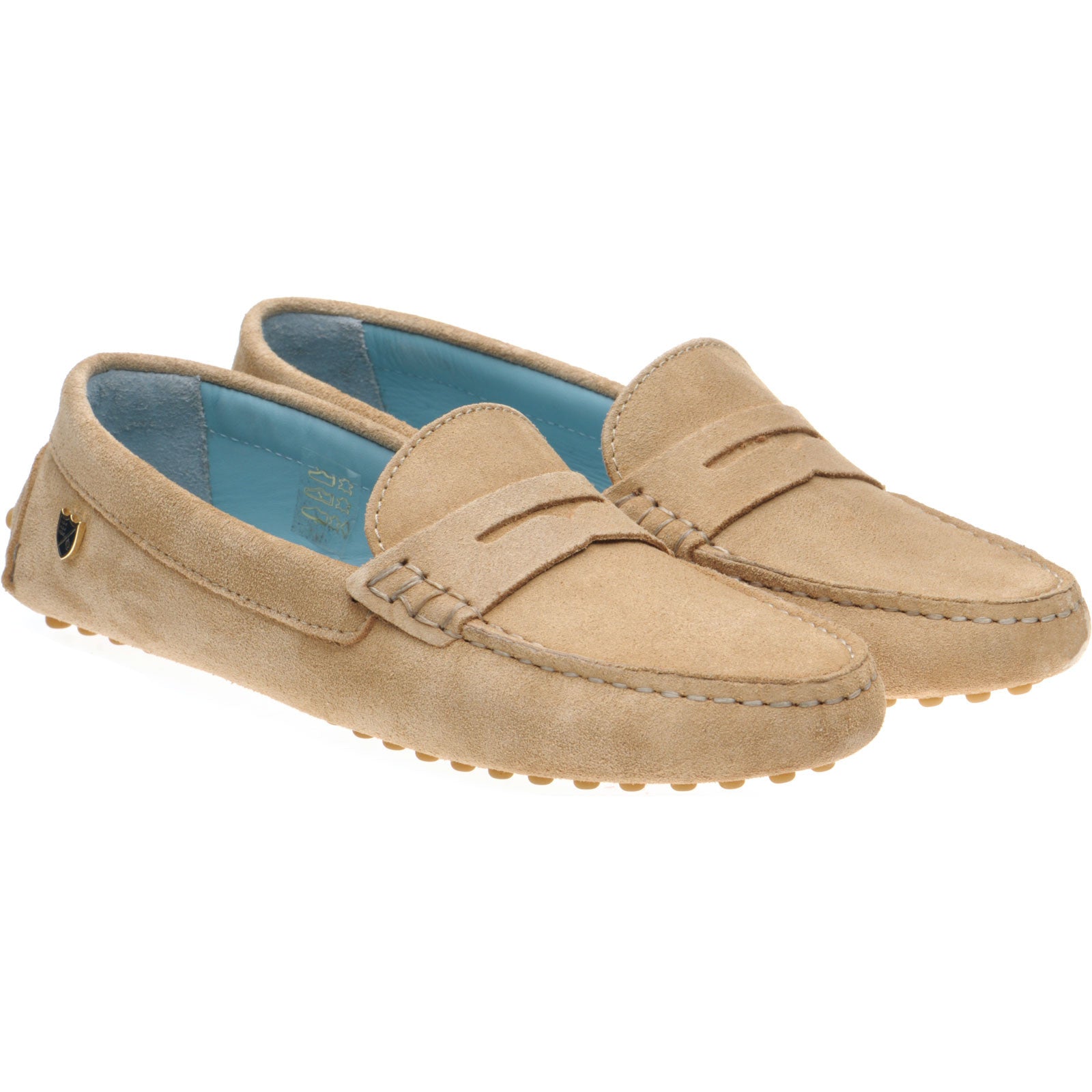 Louisa Ladies Driving Moccasins in Sand Suede