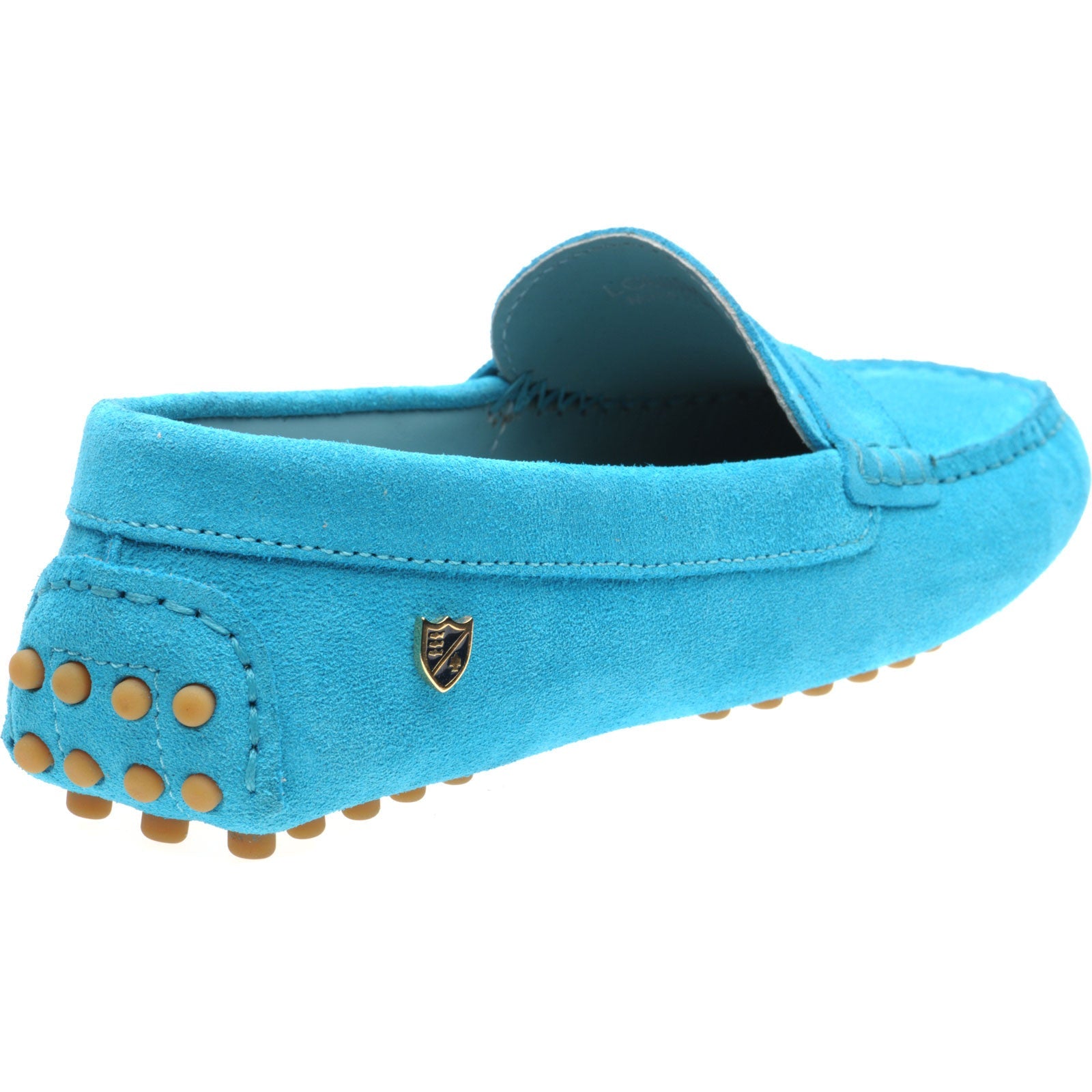 Louisa Ladies Driving Moccasins in Turquoise Suede