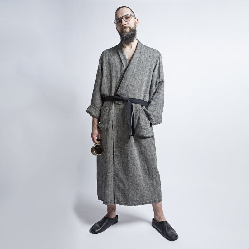 Premium Unisex Linen Bathrobe – Elegant & Eco-Friendly by KOOSdisain at www.brixbailey.com