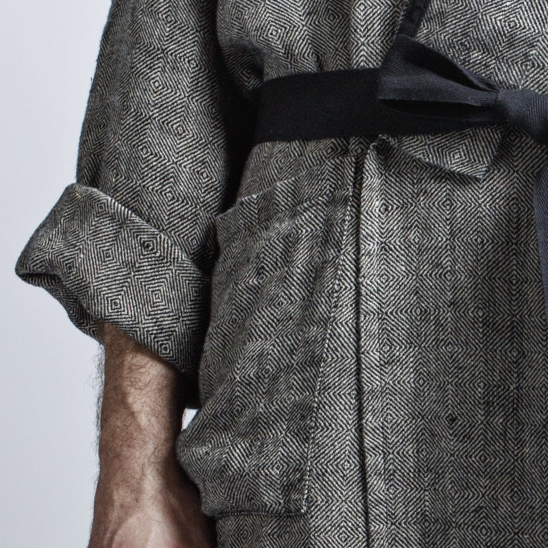 Luxurious Unisex Linen Bathrobe – Elegant & Eco-Friendly by KOOSdisain at www.brixbailey.com