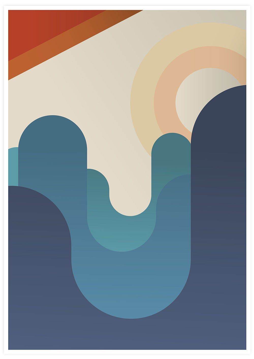 The Hills Are Alive Minimal Art Print
