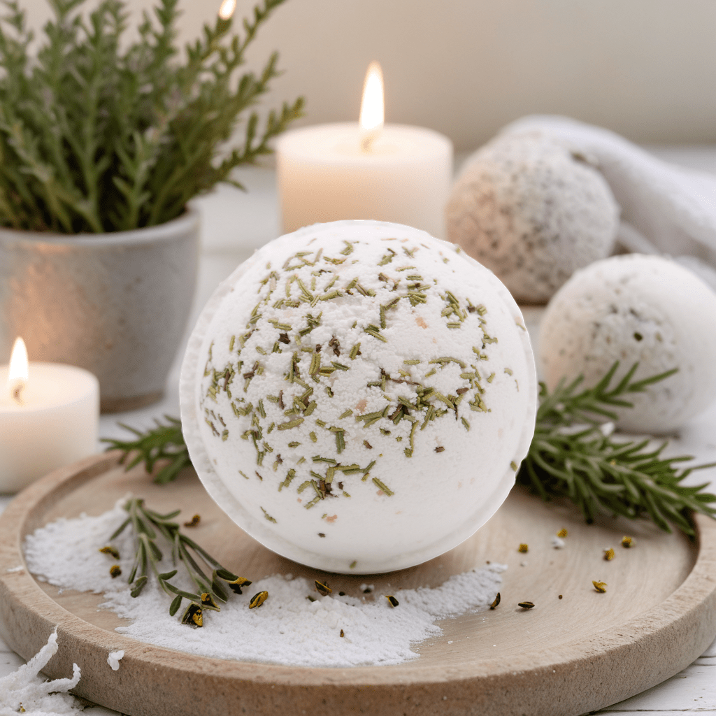 Himalayan Salt Bath Bomb Clarity with Rosemary and Clary Sage