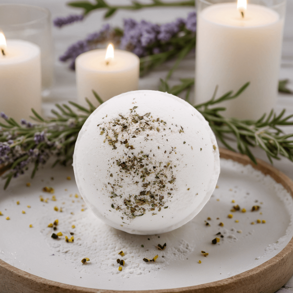 Himalayan Salt Bath Bomb with Tea Tree, Lime and Evening Primrose Oil