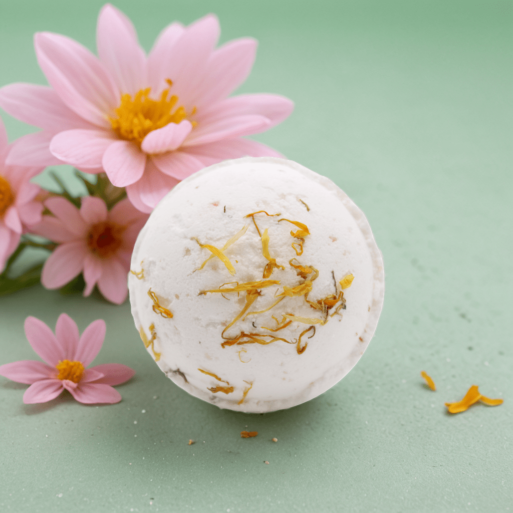 Himalayan Salt Bath Bomb with Lemon, Ginger, Orange and Avocado Oil