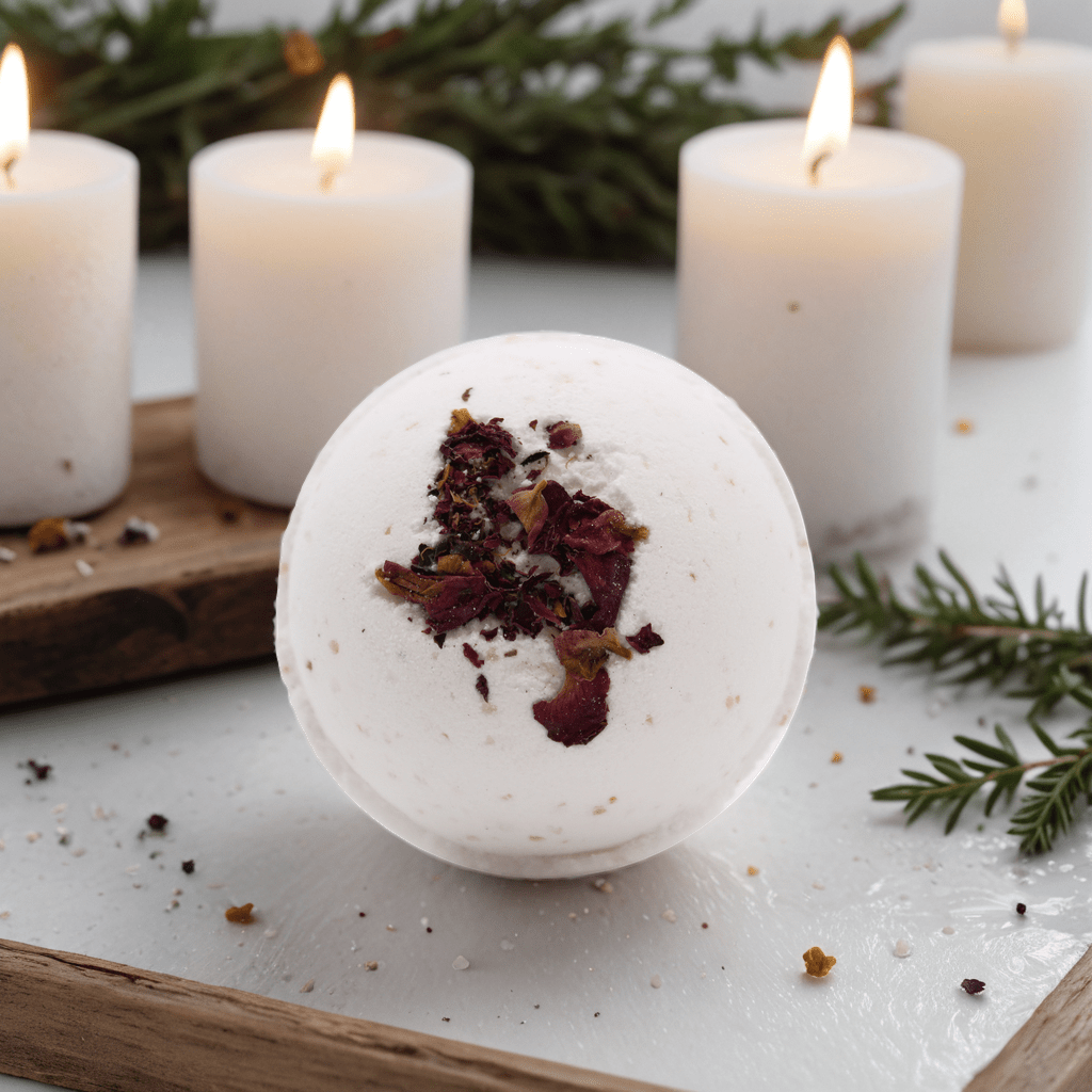 Himalayan Salt Bath Bomb with Ylang Ylang and Coconut Oil