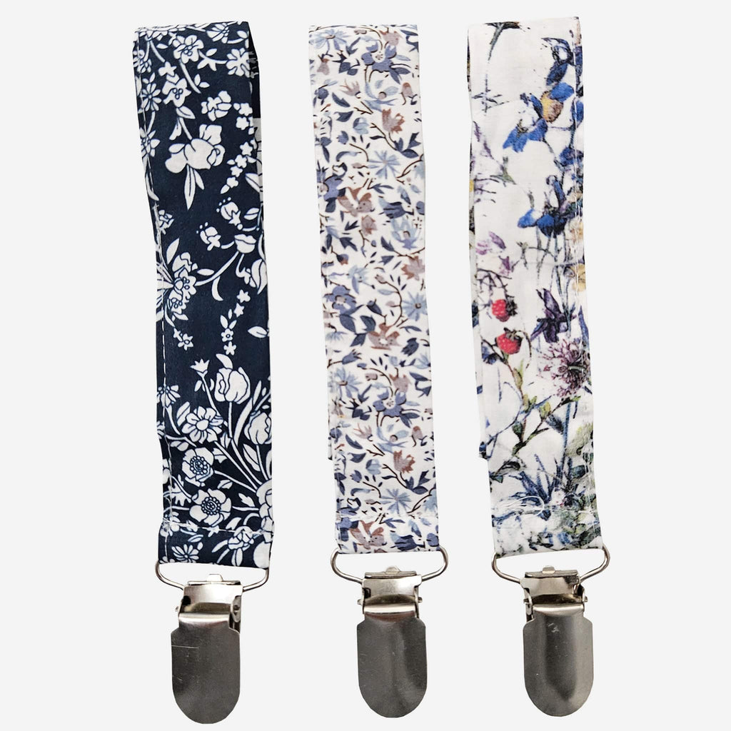 Blue Pacifier Clips Unisex Set