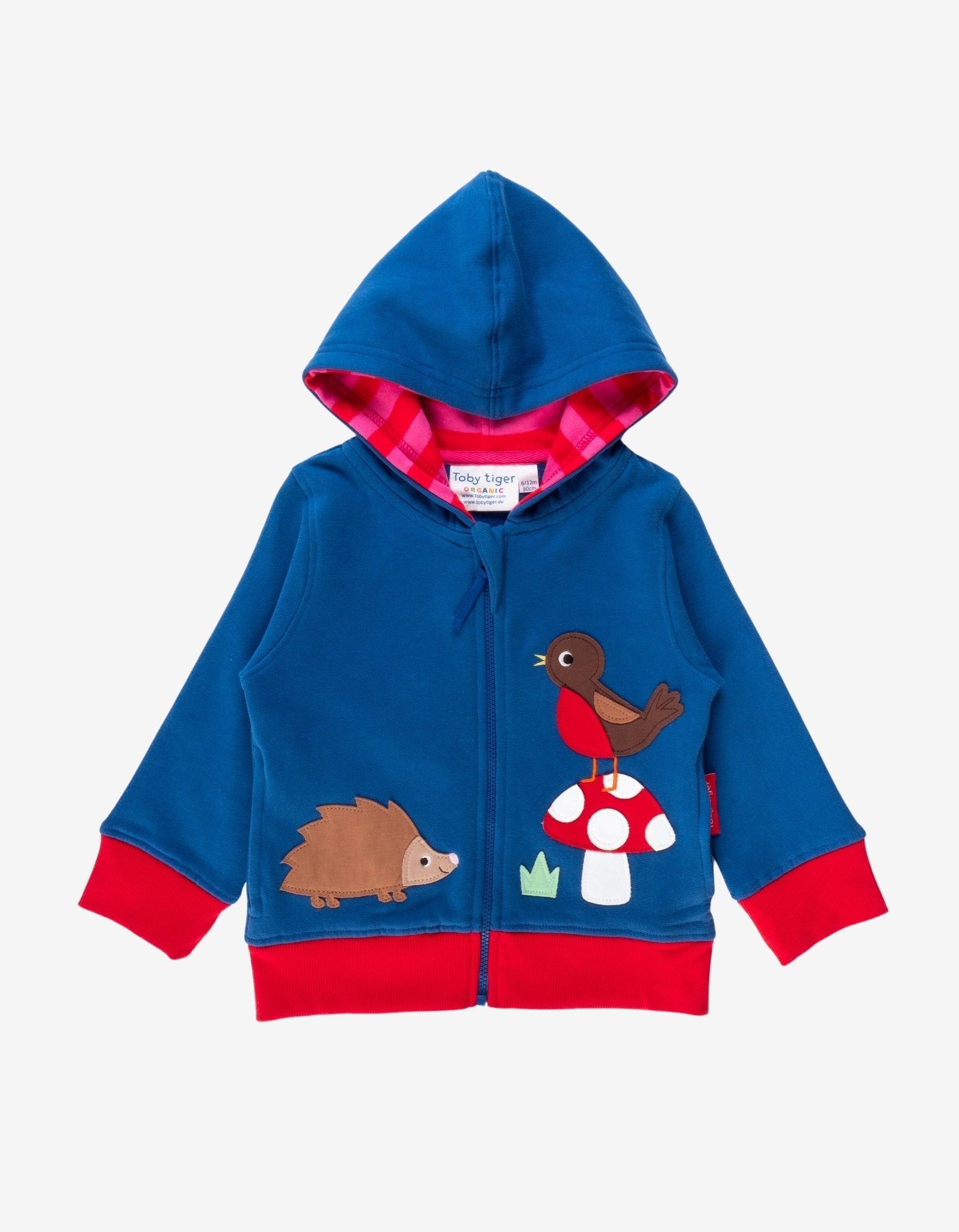 Organic Floral Mushroom Applique Hoodie for Children