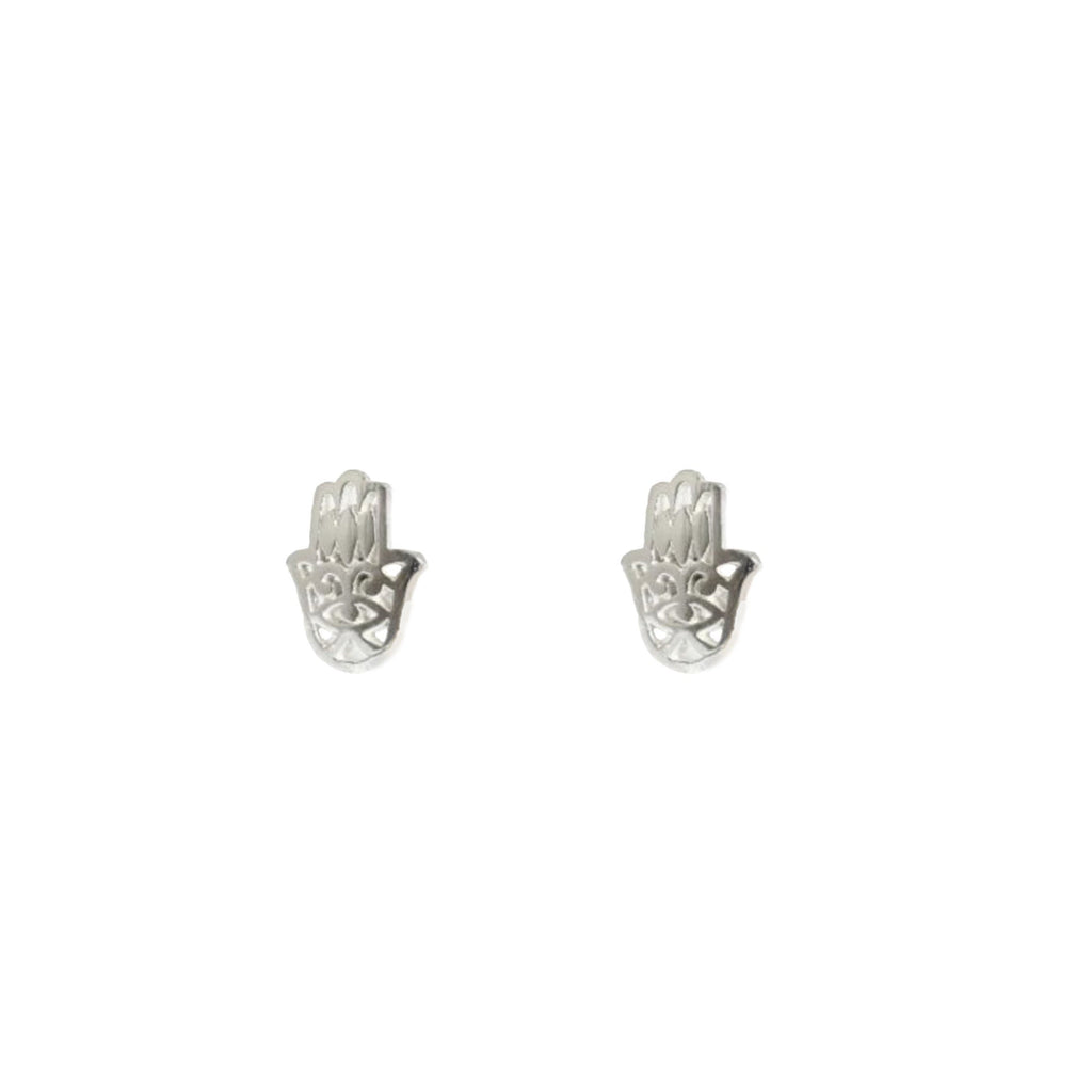 Hand of Fatima Sterling Silver Studs