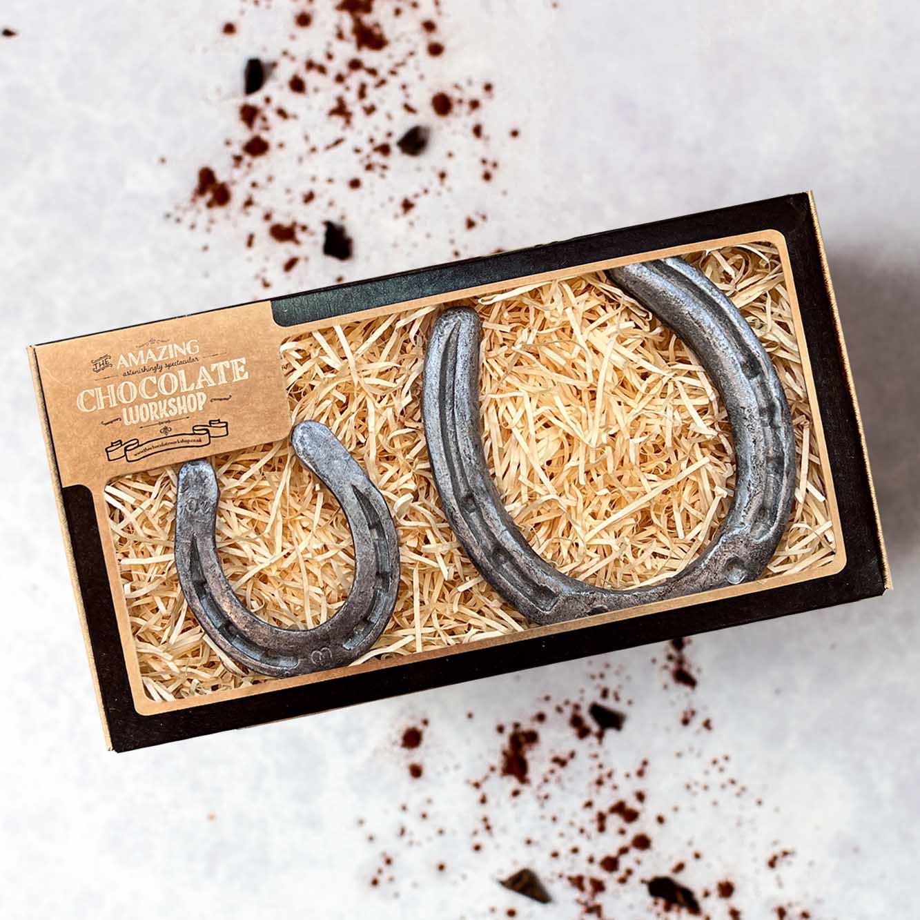 Silver Horseshoe and Pony Shoe Chocolate Gift Box