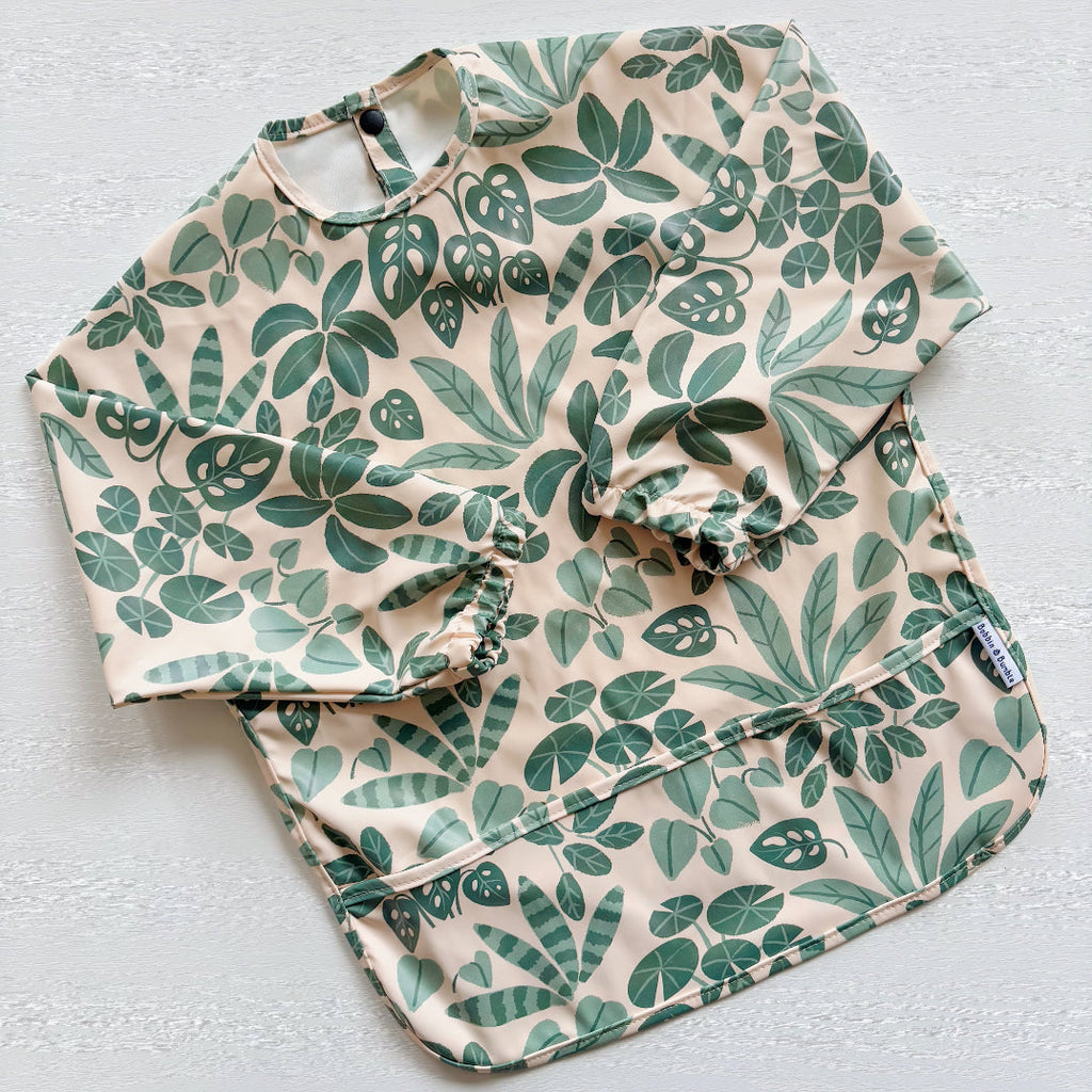 Long Sleeved Baby Bib - Houseplant Haven