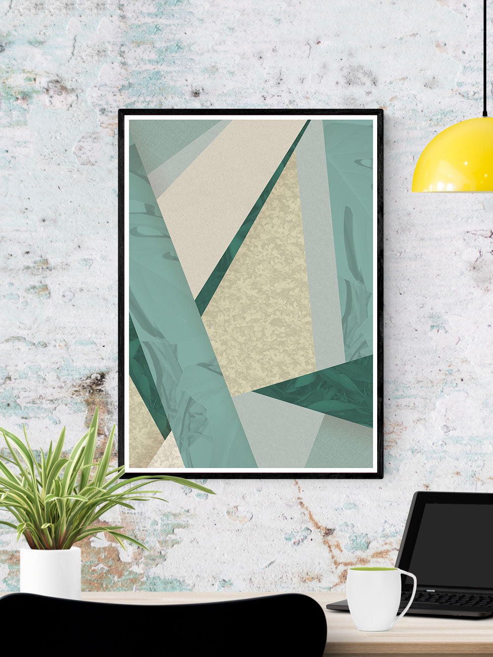 Geometric Botanical House Plants Wall Print