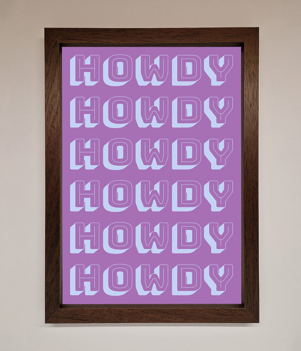 Howdy Framed Poster