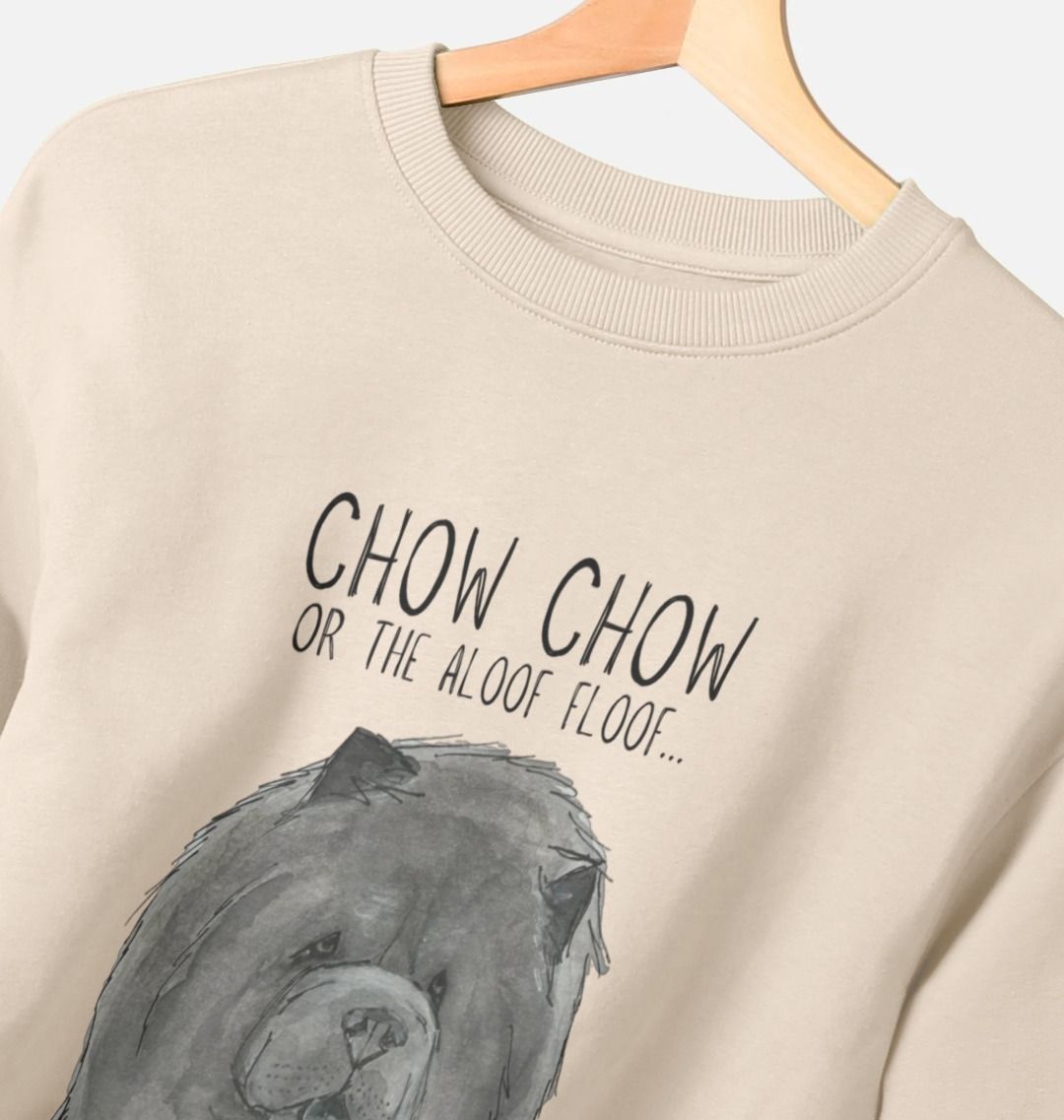 Blue Chow Chow Oversized Sweatshirt for Women