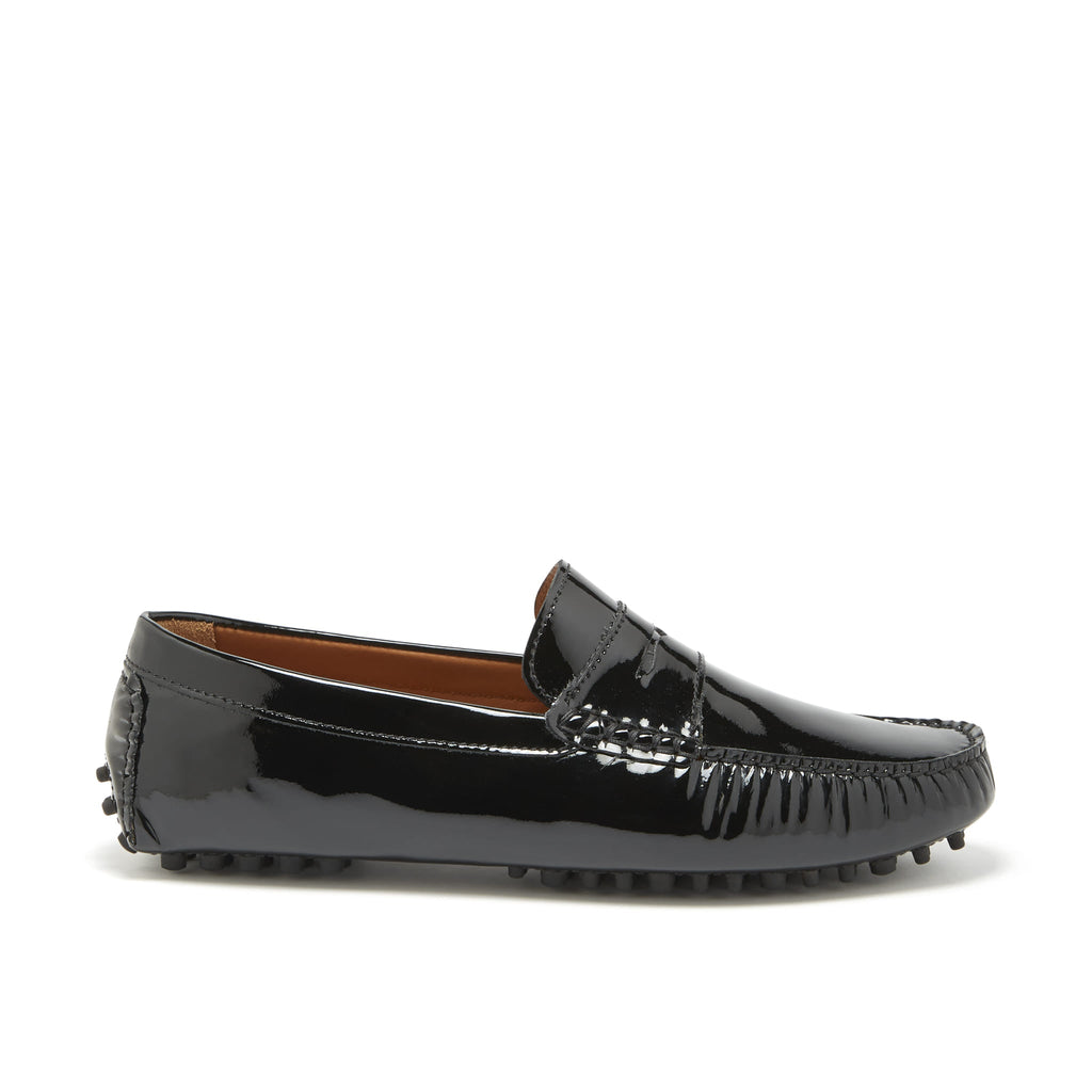 Black Patent Leather Penny Loafers