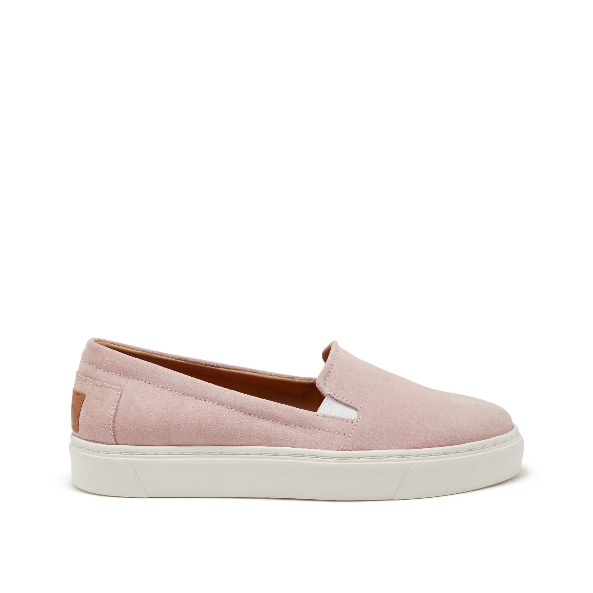 Women's Ice Pink Suede Slip On Sneakers
