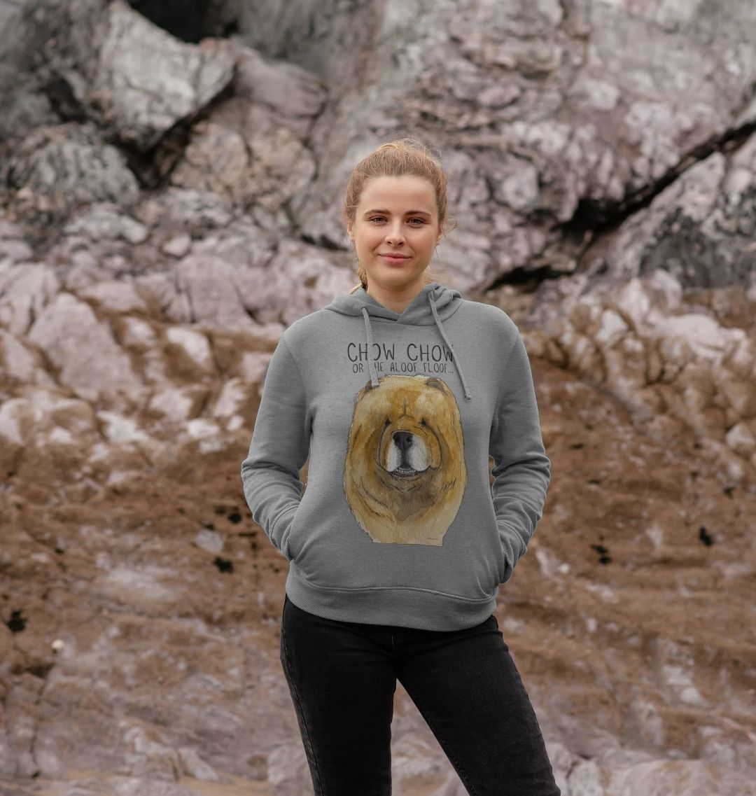 Red Chow Chow Women's Hoodie Stay Warm and Fluffy