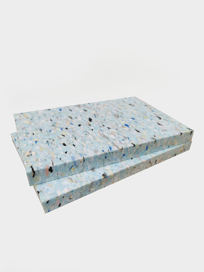 Recycled Chip Foam Yoga Block Twin Pack 1 inch