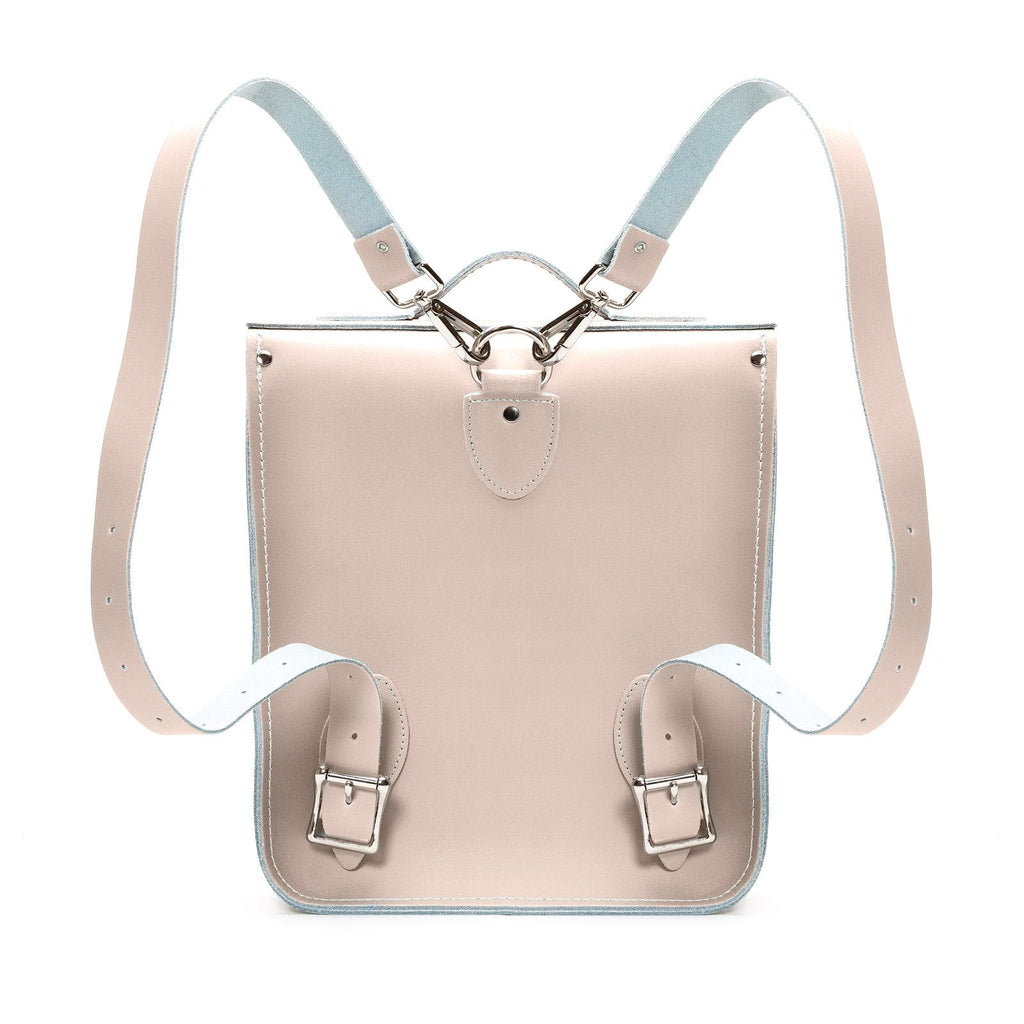 Handmade Leather City Backpack in Iced Coffee