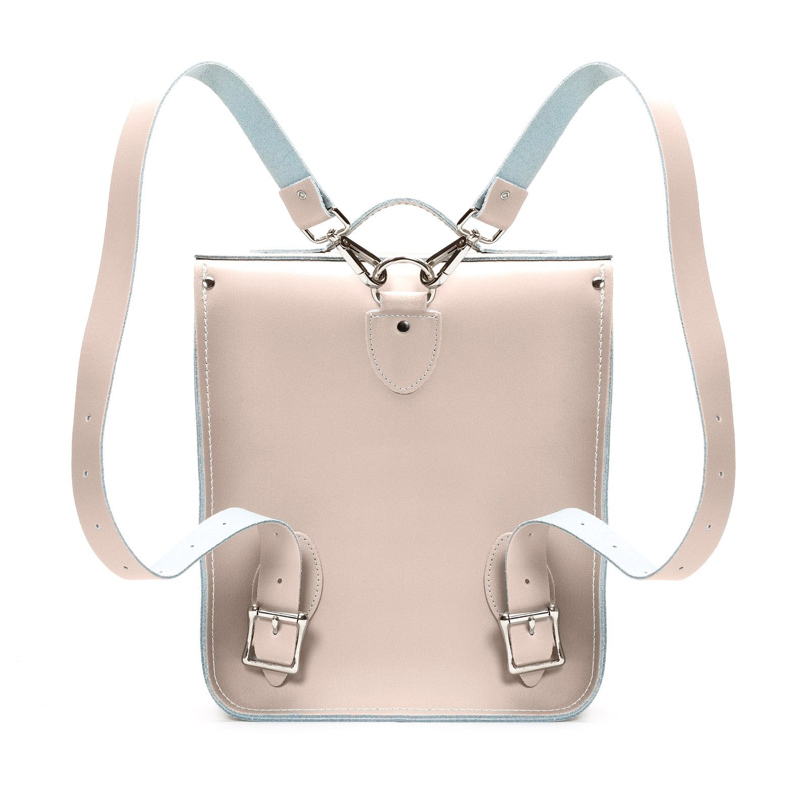 Handmade Leather City Backpack in Iced Coffee