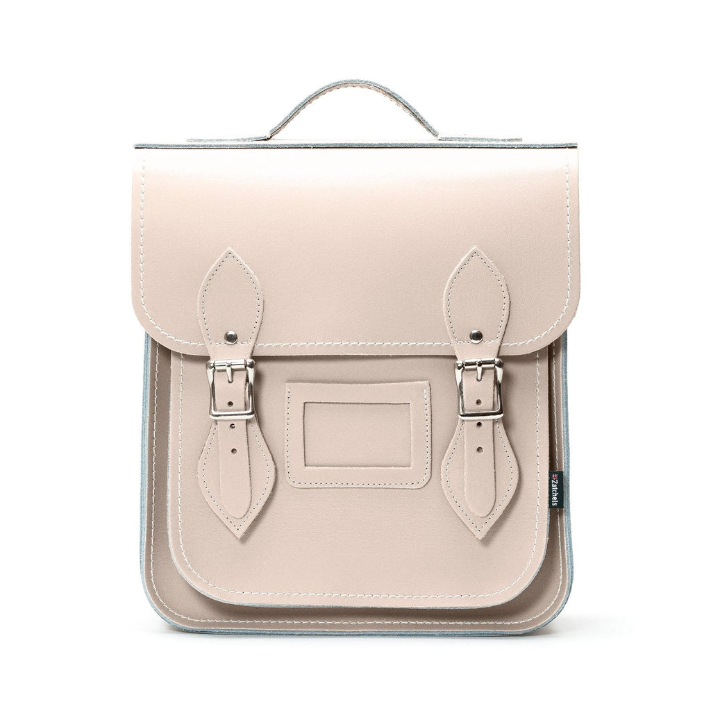 Handmade Leather City Backpack in Iced Coffee