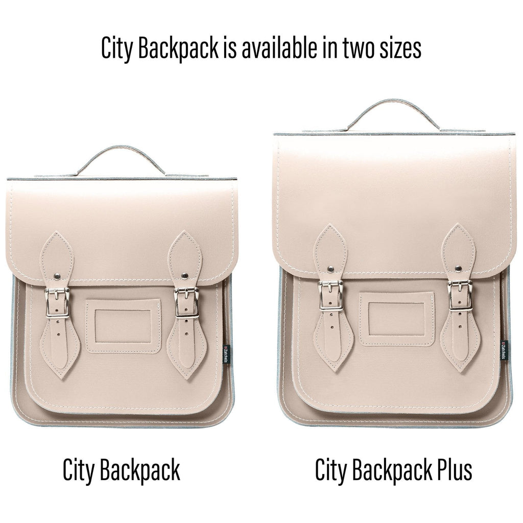 Handmade Leather City Backpack in Iced Coffee