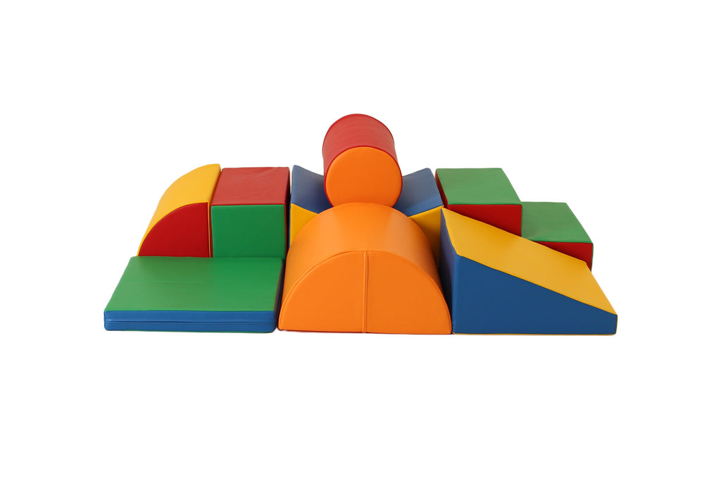 elegant arrangement of iglu soft play blocks in a refined nursery setting