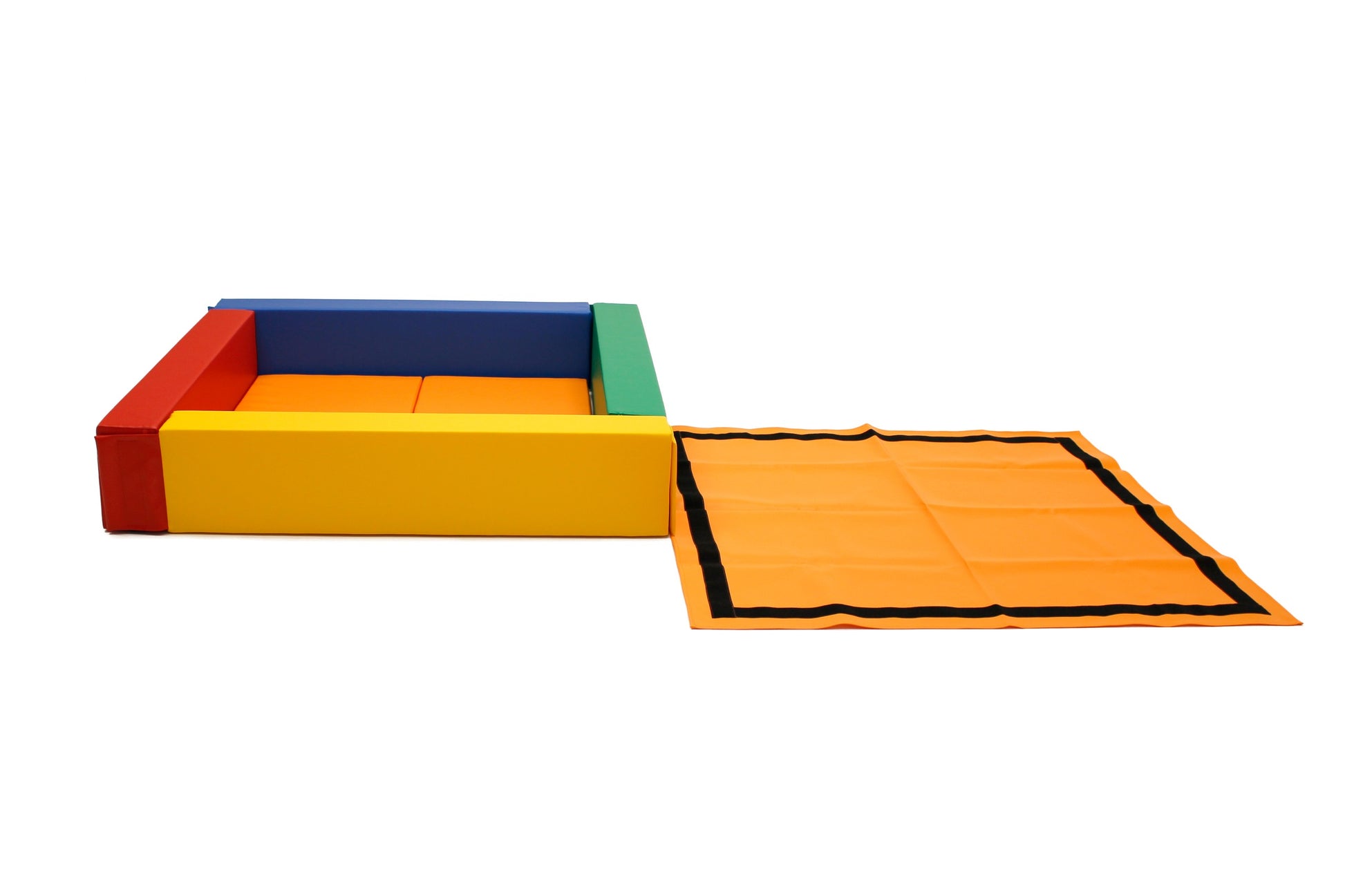 elegant soft play ball pit for kids in a refined, sunlit nursery setting