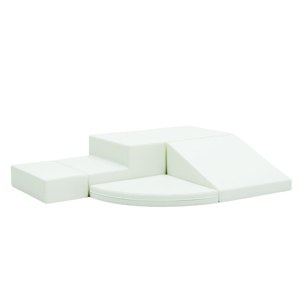 Soft Play 5 Foam Block Set - White Corner Climber