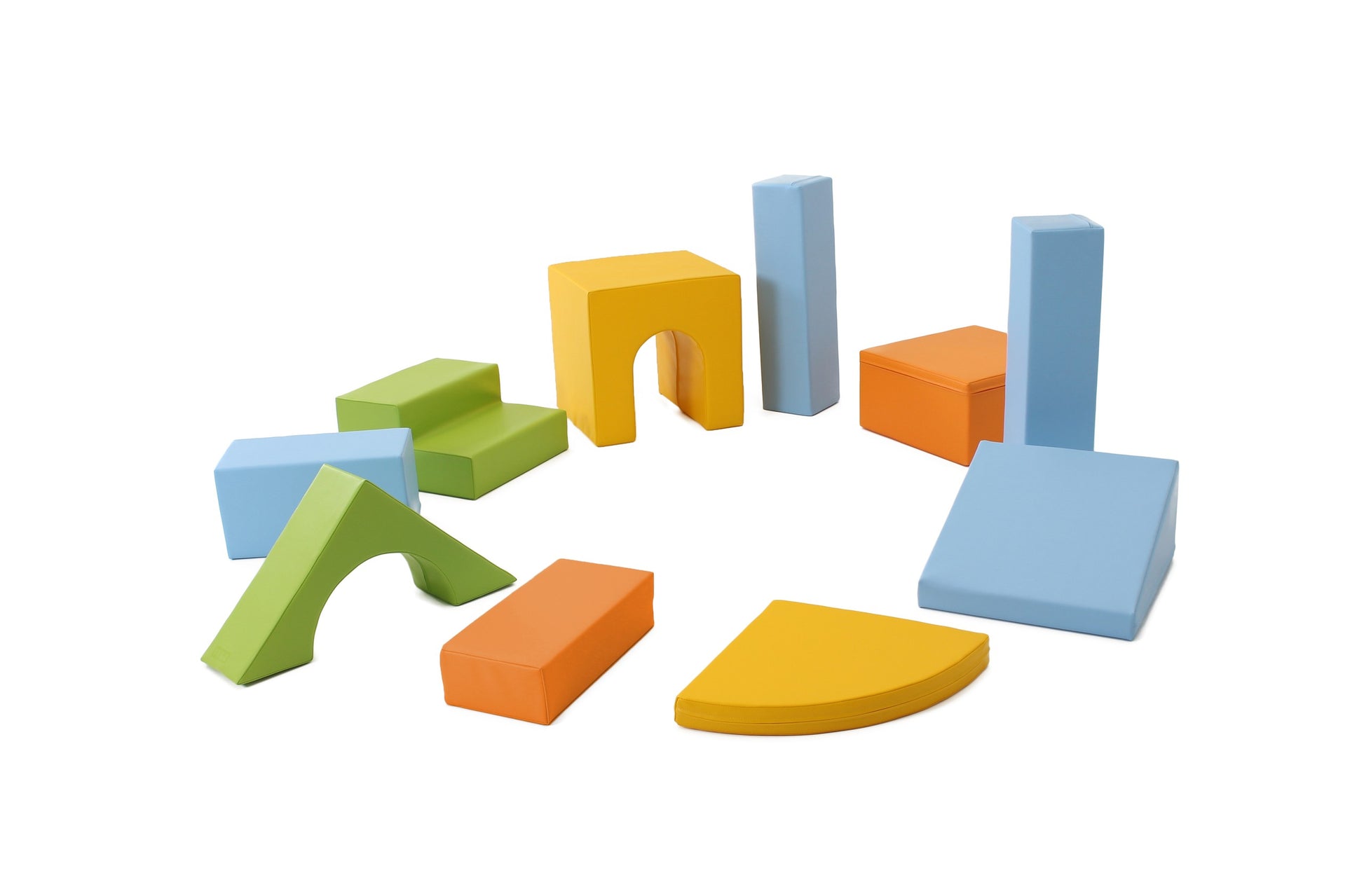 elegant arrangement of iglu soft foam blocks in a sophisticated nursery setting